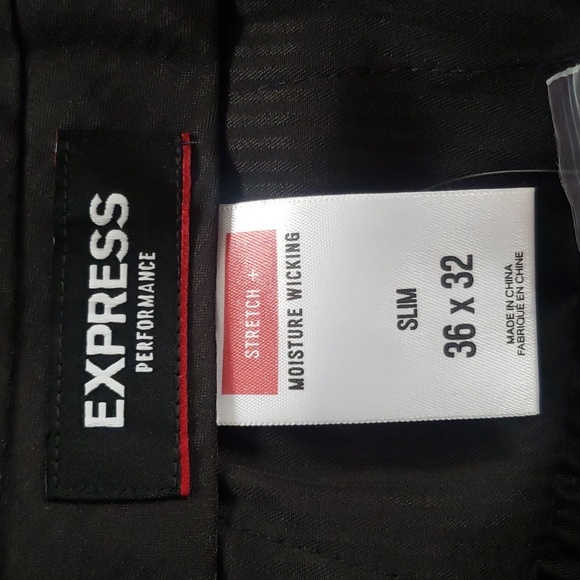 Men's NWT Black Express Performance Moisture Wicking Pants - Picture 6 of 8